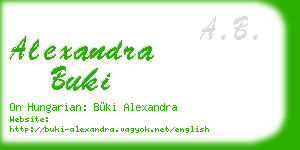 alexandra buki business card